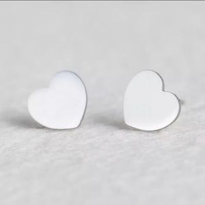 🛑3 for $10 MUST GO SALE Silver Hearts Stainless Steel Studs